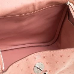 Hermes Crevette Ostrich Palladium Hardware Lindy 26 Bag For Women -Deals Hermes Store luxury women hermes used handbags p129719 0009