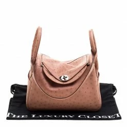 Hermes Crevette Ostrich Palladium Hardware Lindy 26 Bag For Women -Deals Hermes Store luxury women hermes used handbags p129719 0011