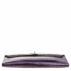 Hermes Amethyst Porosus Crocodile Kelly Cut Clutch For Women -Deals Hermes Store luxury women hermes used handbags p129749 0006