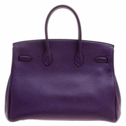 Hermes Ultraviolet Togo Leather Palladium Hardware Birkin 35 Bag For Women -Deals Hermes Store luxury women hermes used handbags p129864 0004