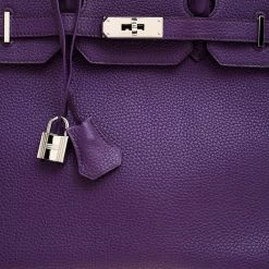 Hermes Ultraviolet Togo Leather Palladium Hardware Birkin 35 Bag For Women -Deals Hermes Store luxury women hermes used handbags p129864 0005