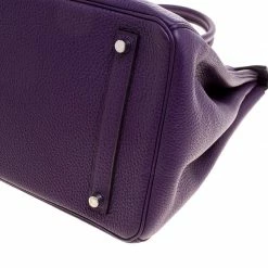 Hermes Ultraviolet Togo Leather Palladium Hardware Birkin 35 Bag For Women -Deals Hermes Store luxury women hermes used handbags p129864 0013