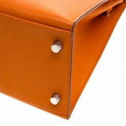 Hermes Orange Epsom Leather Palladium Hardware Kelly Sellier 32 Bag For Women -Deals Hermes Store luxury women hermes used handbags p129870 0015