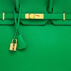 Hermes Bambou Clemence Leather Gold Hardware Birkin 35 Bag For Women -Deals Hermes Store luxury women hermes used handbags p129915 0005