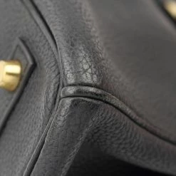 Hermes Noir Taurillon Clemence Leather Gold Hardware Birkin 30 Bag For Women -Deals Hermes Store luxury women hermes used handbags p130459 0008