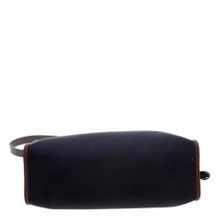 Hermes Black/Navy Blue Leather And Canvas Herbag Zip 31 Bag For Women -Deals Hermes Store luxury women hermes used handbags p131400 006
