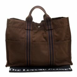 Hermes Brown Canvas Fourre Tout Tote For Women 21 Hermes Brown Canvas Fourre Tout Tote For Women -Deals Hermes Store luxury women hermes used handbags p131451 009