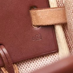 Hermes Beige/Brown Canvas Leather Herbag Cabas MM Bag For Women -Deals Hermes Store luxury women hermes used handbags p132195 007