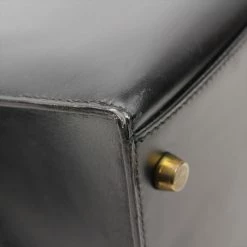Hermes Noir Box Calf Leather Gold Hardware Kelly Sellier 32 Bag For Women -Deals Hermes Store luxury women hermes used handbags p133092 010