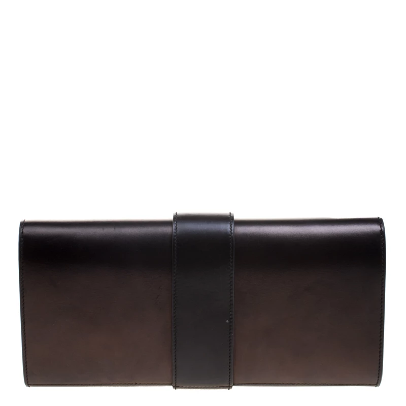 Hermes Metallic Black Box Leather Medor 29 Clutch For Women 6 Hermes Metallic Black Box Leather Medor 29 Clutch For Women - Image 4