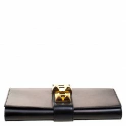 Hermes Metallic Black Box Leather Medor 29 Clutch For Women 18 Hermes Metallic Black Box Leather Medor 29 Clutch For Women -Deals Hermes Store luxury women hermes used handbags p134130 0006