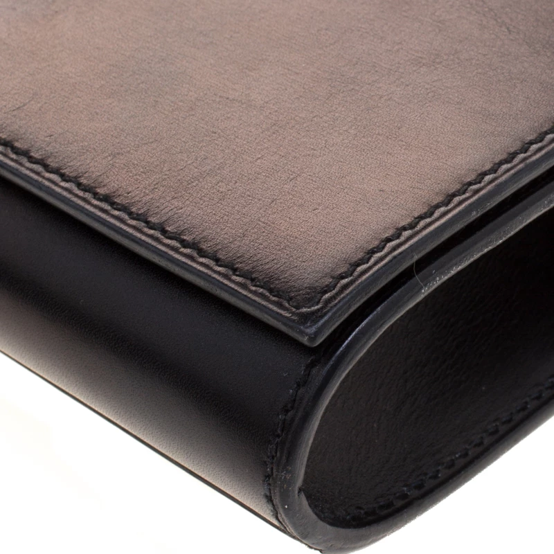 Hermes Metallic Black Box Leather Medor 29 Clutch For Women 13 Hermes Metallic Black Box Leather Medor 29 Clutch For Women - Image 11