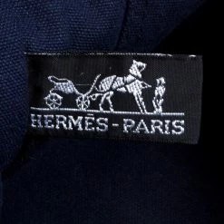 Hermes Navy Blue Canvas Fourre Tout Tote For Women -Deals Hermes Store luxury women hermes used handbags p135276 008