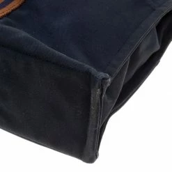 Hermes Navy Blue Canvas Fourre Tout Tote For Women -Deals Hermes Store luxury women hermes used handbags p135276 011