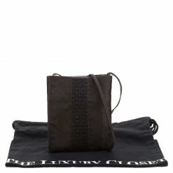 Hermes Herline Black Canvas Cross-body Pouch Pochette For Women -Deals Hermes Store luxury women hermes used handbags p135459 0009