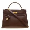 Hermes Brulee Veau Grain Lisse Leather Gold Hardware Kelly Retourne 32 Bag For Women -Deals Hermes Store luxury women hermes used handbags p137674 0001