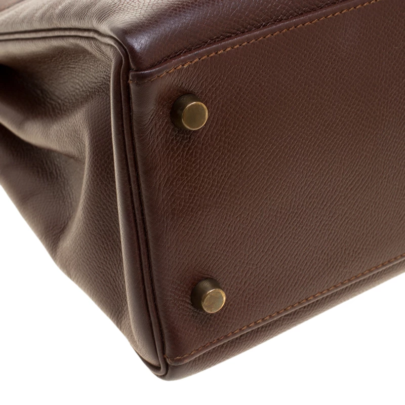 Hermes Brulee Veau Grain Lisse Leather Gold Hardware Kelly Retourne 32 Bag For Women 17 Hermes Brulee Veau Grain Lisse Leather Gold Hardware Kelly Retourne 32 Bag For Women - Image 15