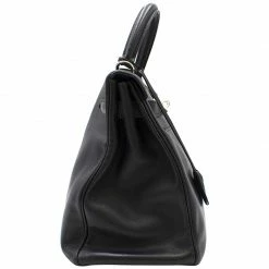 Hermes Noir Swift Leather Palladium Hardware Kelly Retourne 32 Bag For Women 6 Hermes Noir Swift Leather Palladium Hardware Kelly Retourne 32 Bag For Women -Deals Hermes Store luxury women hermes used handbags p137787 002