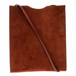 Hermes Dark Orange Suede Onimaitou Pochette PM Bag For Women
