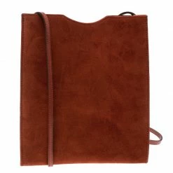 Hermes Dark Orange Suede Onimaitou Pochette PM Bag For Women -Deals Hermes Store luxury women hermes used handbags p137856 0004