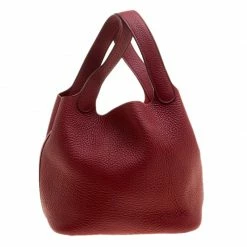 Hermes Rouge Garance Clemence Leather Picotin Lock PM Bag For Women -Deals Hermes Store luxury women hermes used handbags p137889 0004