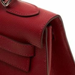 Hermes Rouge Garance Epsom Leather Palladium Hardware Kelly Sellier 32 Bag For Women -Deals Hermes Store luxury women hermes used handbags p138441 013