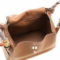 Hermes Gold Clemence Leather Lindy 30 Bag For Women -Deals Hermes Store luxury women hermes used handbags p138542 007