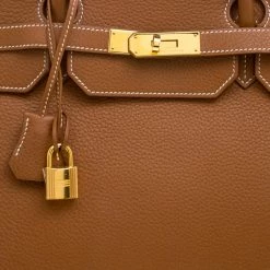 Hermes Gold Togo Leather Gold Hardware Birkin 40 Bag For Women -Deals Hermes Store luxury women hermes used handbags p140566 0005