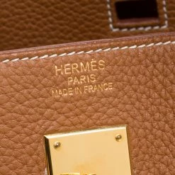 Hermes Gold Togo Leather Gold Hardware Birkin 40 Bag For Women -Deals Hermes Store luxury women hermes used handbags p140566 0009