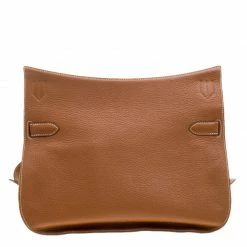 Hermes Brown Clemence Leather Palladium Hardware Jypsiere 37 Bag For Women -Deals Hermes Store luxury women hermes used handbags p140584 004