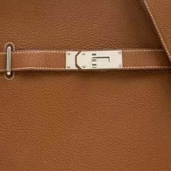 Hermes Brown Clemence Leather Palladium Hardware Jypsiere 37 Bag For Women -Deals Hermes Store luxury women hermes used handbags p140584 005