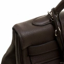 Hermes Cacao Clemence Leather Palladium Hardware Kelly Retourne 40 Bag For Women -Deals Hermes Store luxury women hermes used handbags p140707 011