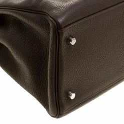 Hermes Cacao Clemence Leather Palladium Hardware Kelly Retourne 40 Bag For Women -Deals Hermes Store luxury women hermes used handbags p140707 013