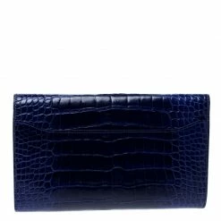 Hermes Blue Alligator Constance Long Wallet For Women -Deals Hermes Store luxury women hermes used handbags p141093 004