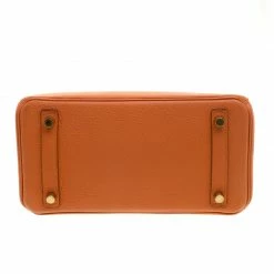 Hermes Orange Togo Leather Gold Hardware Birkin 25 Bag For Women -Deals Hermes Store luxury women hermes used handbags p141855 006