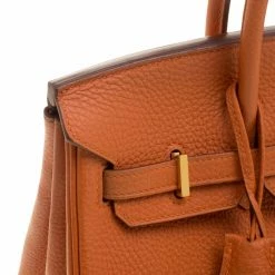 Hermes Orange Togo Leather Gold Hardware Birkin 25 Bag For Women -Deals Hermes Store luxury women hermes used handbags p141855 013
