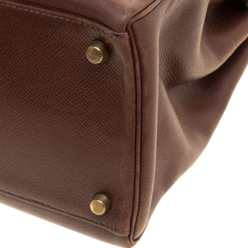 Hermes Prune Courchevel Leather Gold Hardware Kelly Retourne 35 Bag For Women 16 Hermes Prune Courchevel Leather Gold Hardware Kelly Retourne 35 Bag For Women - Image 14