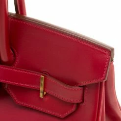 Hermes Red Box Calf Leather Gold Hardware Birkin 35 Bag For Women -Deals Hermes Store luxury women hermes used handbags p146749 0014