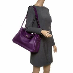 Hermes Ultraviolet Chevre De Coromandel Leather Palladium Lindy 34 Bag For Women -Deals Hermes Store luxury women hermes used handbags p147611 0002