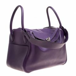 Hermes Ultraviolet Chevre De Coromandel Leather Palladium Lindy 34 Bag For Women -Deals Hermes Store luxury women hermes used handbags p147611 0003