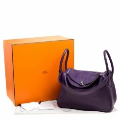 Hermes Ultraviolet Chevre De Coromandel Leather Palladium Lindy 34 Bag For Women -Deals Hermes Store luxury women hermes used handbags p147611 0010