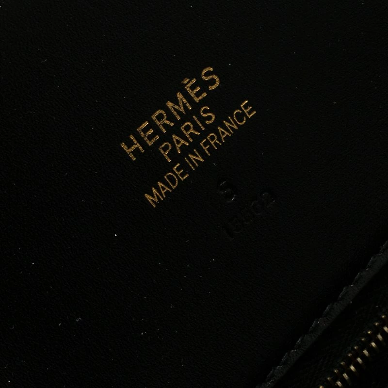 Hermes Black Box Calf Leather White Bus Tote For Women 10 Hermes Black Box Calf Leather White Bus Tote For Women - Image 8
