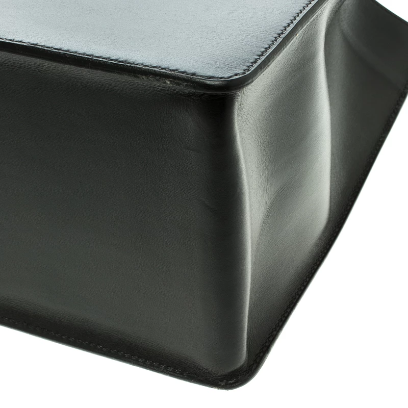 Hermes Black Box Calf Leather White Bus Tote For Women 13 Hermes Black Box Calf Leather White Bus Tote For Women - Image 11