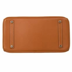 Hermes Gold Swift Leather Silver Hardware Birkin 35 For Women -Deals Hermes Store luxury women hermes used handbags p15092 005