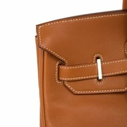 Hermes Gold Swift Leather Silver Hardware Birkin 35 For Women -Deals Hermes Store luxury women hermes used handbags p15092 007