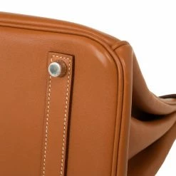 Hermes Gold Swift Leather Silver Hardware Birkin 35 For Women -Deals Hermes Store luxury women hermes used handbags p15092 012