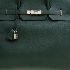 Hermes Vert Fonce Fjord Leather Palladium Hardware Birkin 40 Bag For Women -Deals Hermes Store luxury women hermes used handbags p152370 0005