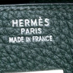 Hermes Vert Fonce Fjord Leather Palladium Hardware Birkin 40 Bag For Women -Deals Hermes Store luxury women hermes used handbags p152370 0009