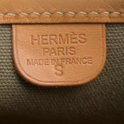 Hermes Green/Brown Canvas And Leather Evelyne II GM Bag For Women -Deals Hermes Store luxury women hermes used handbags p152633 0009