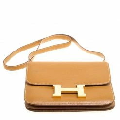 Hermes Caramel Chevre De Coromandel Leather Mini Gold Hardware Constance Bag For Women -Deals Hermes Store luxury women hermes used handbags p152693 0006